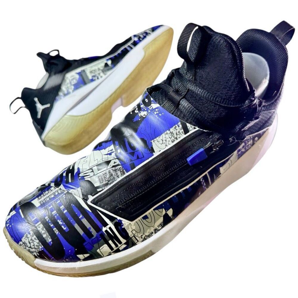 Air Jordan Jumpman Hustle 'Dark Concord' Basketball Shoes AQO397-500 Size 9.5 - Picture 8 of 16